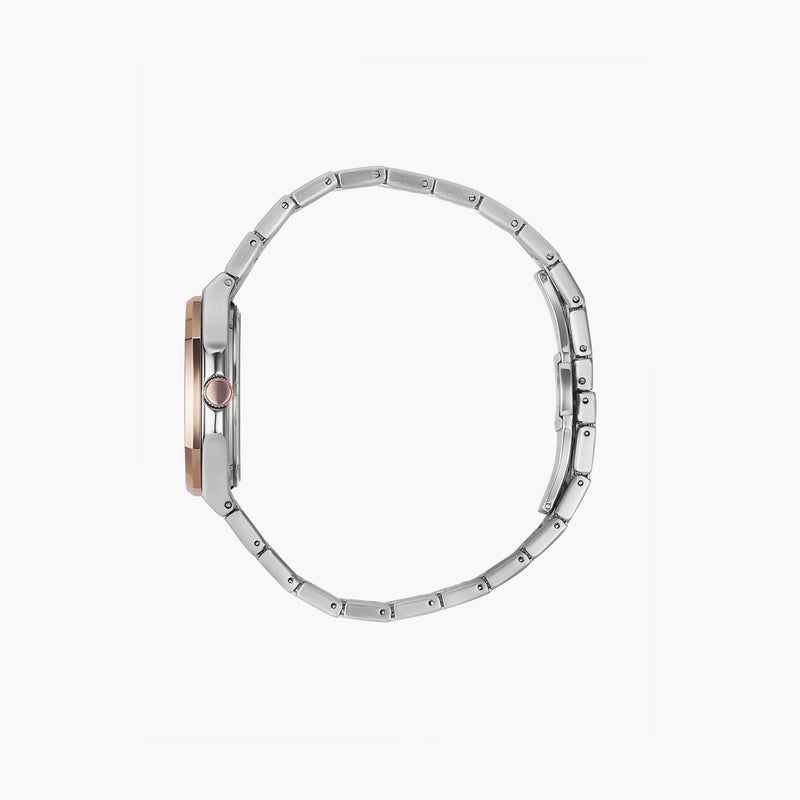 OMAX Dual Tone Analog Metal Strap Watch for Women - Image 2